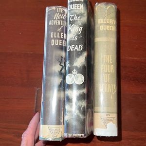 Ellery Queen Lot of 3 Books 1940’s and 1950’s